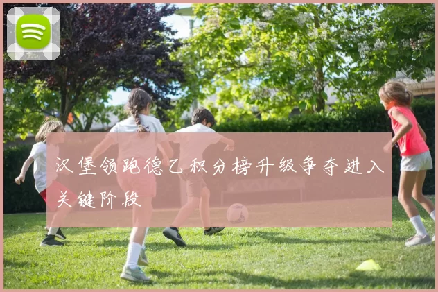 汉堡领跑德乙积分榜升级争夺进入关键阶段